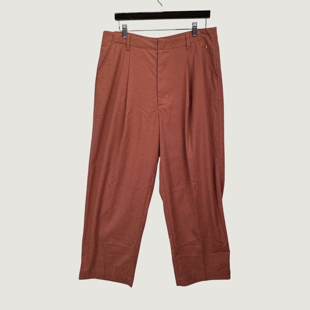 Standard Cloth Pleated Trousers 34‎ Rust Orange Relaxed Minimalist Gorpcore